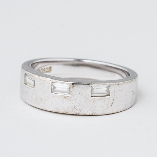 Ring Steinbesatz 6,17 g 925er Silber Größe 57 (18,1 mm Ø)0