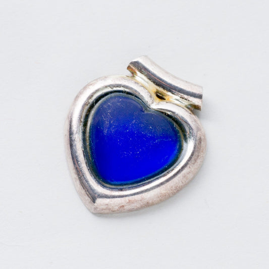 Anhänger Silber 925 Blaues Herz 3 cm 10,69 g0
