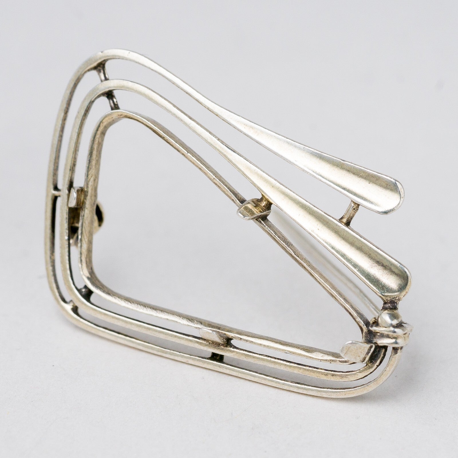 Brosche 835 Silber Ohne Stein 4 cm 4,51 g1