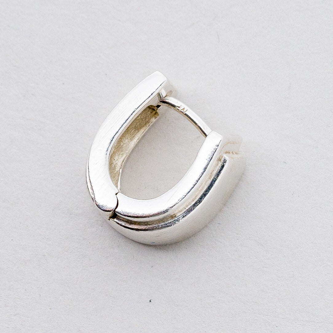 Einzelner Ohrring Halbe Creole 925 Silber 3,02 g5