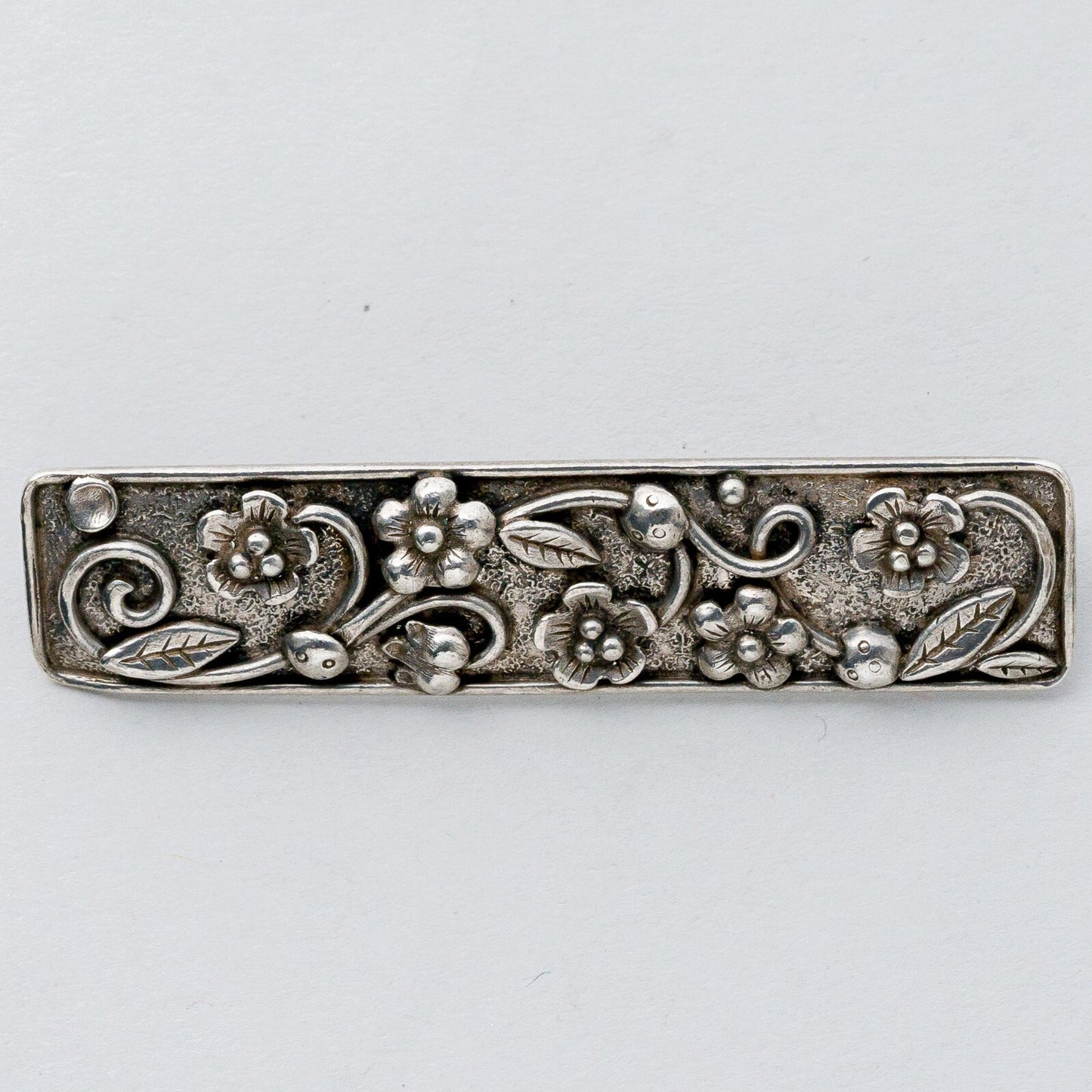 Silber Brosche Spange 835 Floral "Handarbeit" 10,37 g6