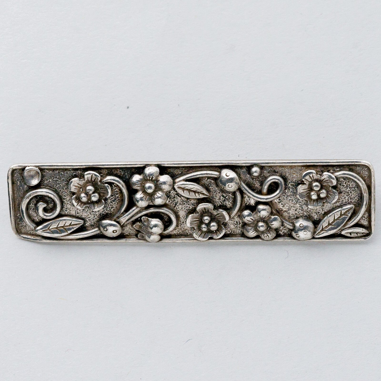 Silber Brosche Spange 835 Floral "Handarbeit" 10,37 g6