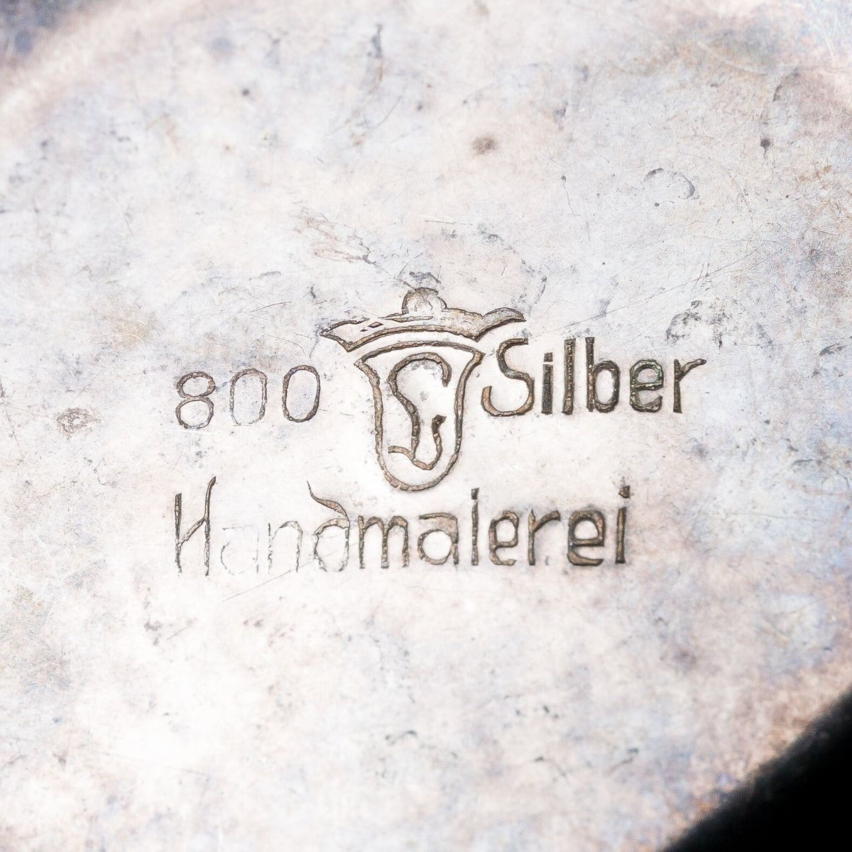Anhänger 800 Silber Porzellan 5,4 cm 13,83 g6