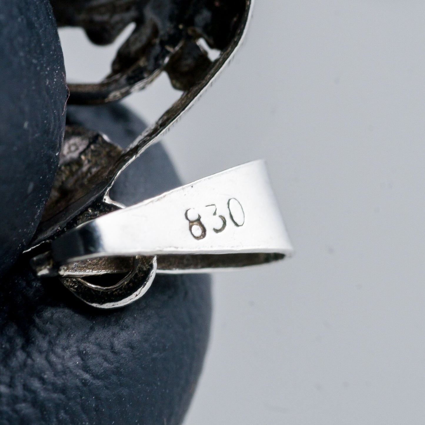 Anhänger 830 Silber Lila Stein 2,8 cm 2,95 g6