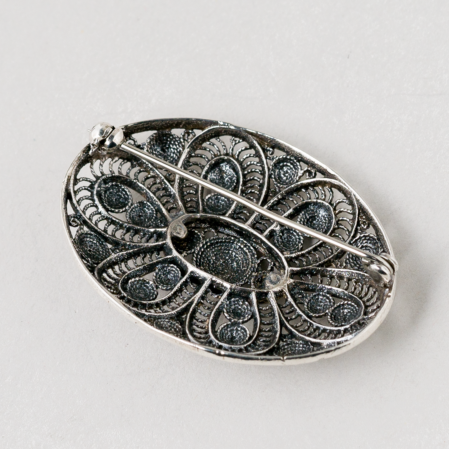 Brosche 835er Silber 8,82 g 4,5 cm1