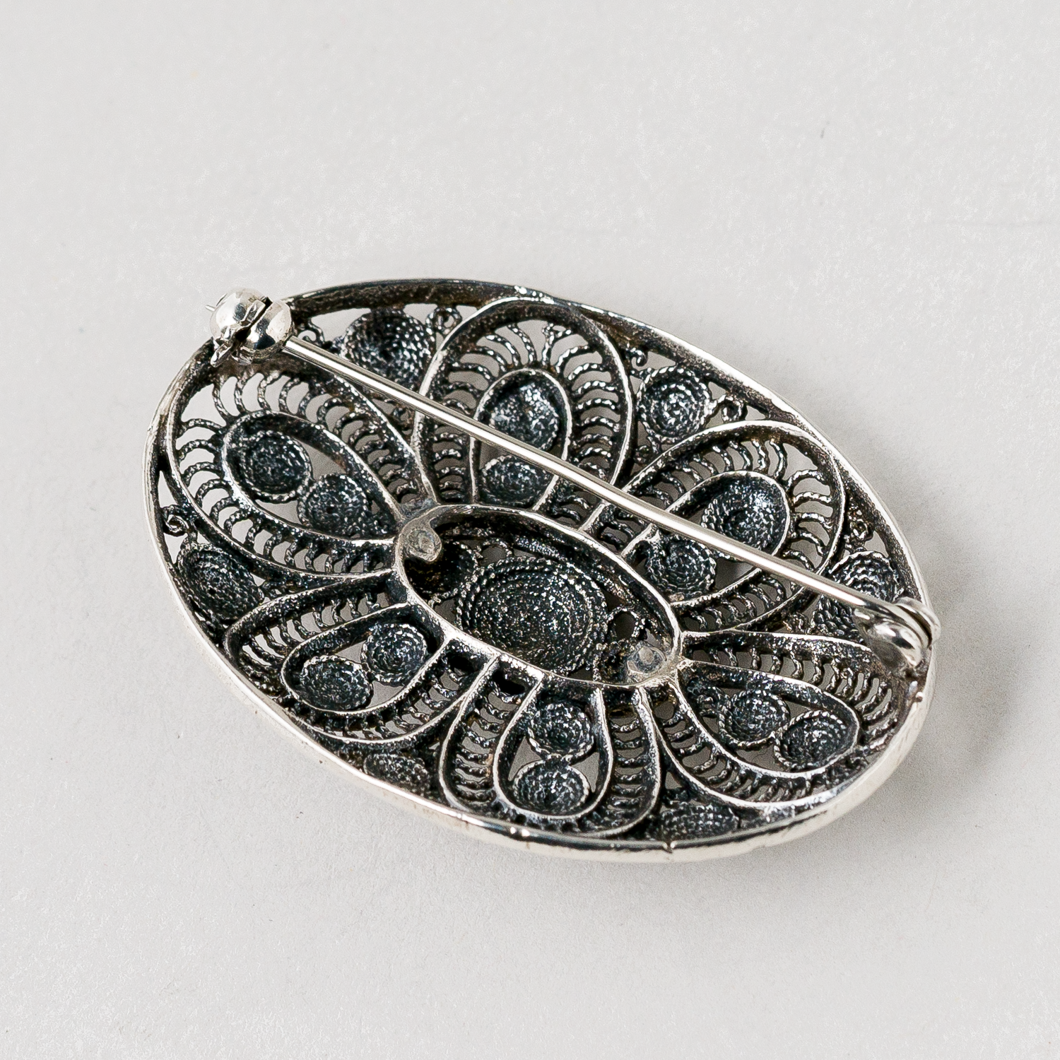 Brosche 835er Silber 8,82 g 4,5 cm1