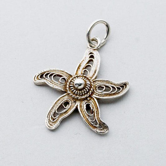 Silber Anhänger Kettenanhänger 925 Floral Filigran 1,48 g0