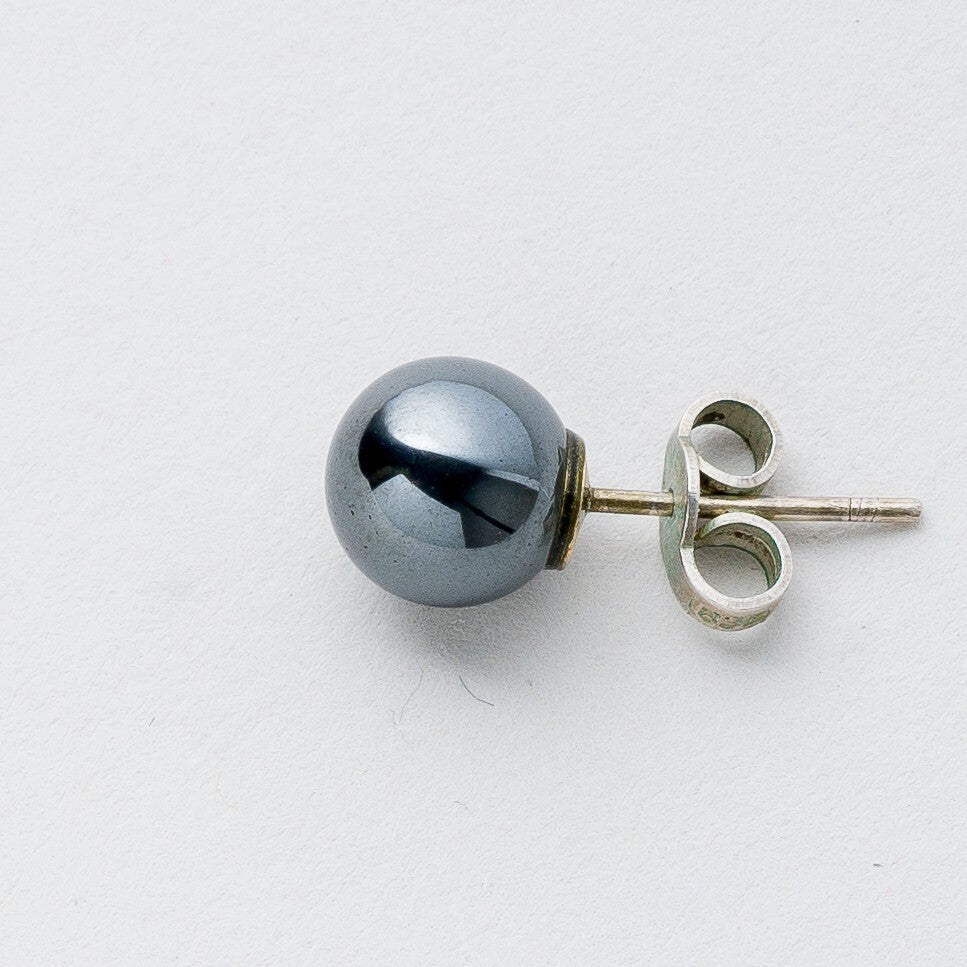 Silber Ohrringe Ohrstecker Schwarze Steine 3,19 g2