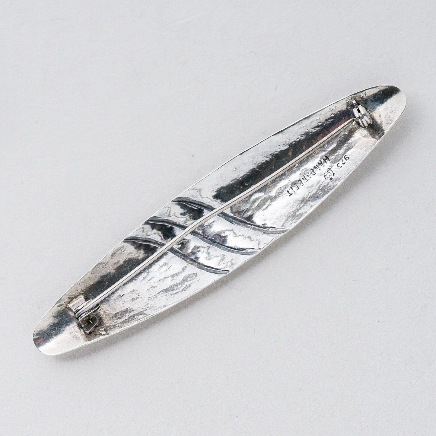 Silber Brosche Spange 925 Hammerschlag 6,61 g1
