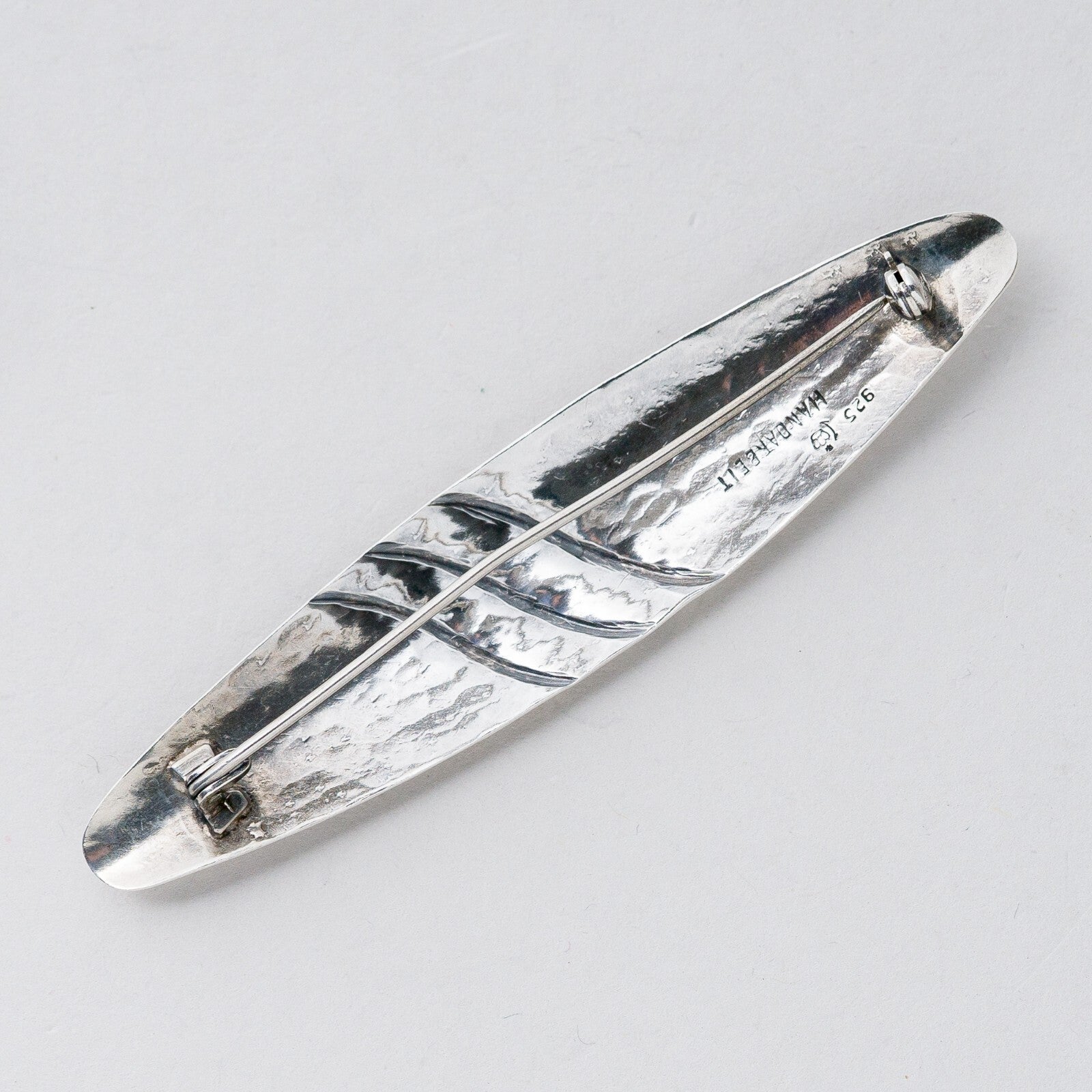 Silber Brosche Spange 925 Hammerschlag 6,61 g1