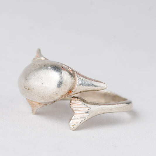 Ring Delfin 4,47 g 925er Silber Größe flexibel ca. 540