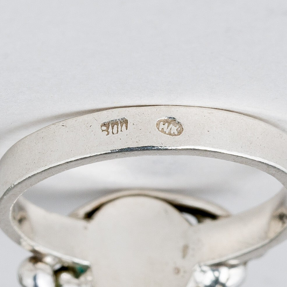 Silber Ring Perlmutt Größe 57 (18,1 mm Ø) 3,98 g3