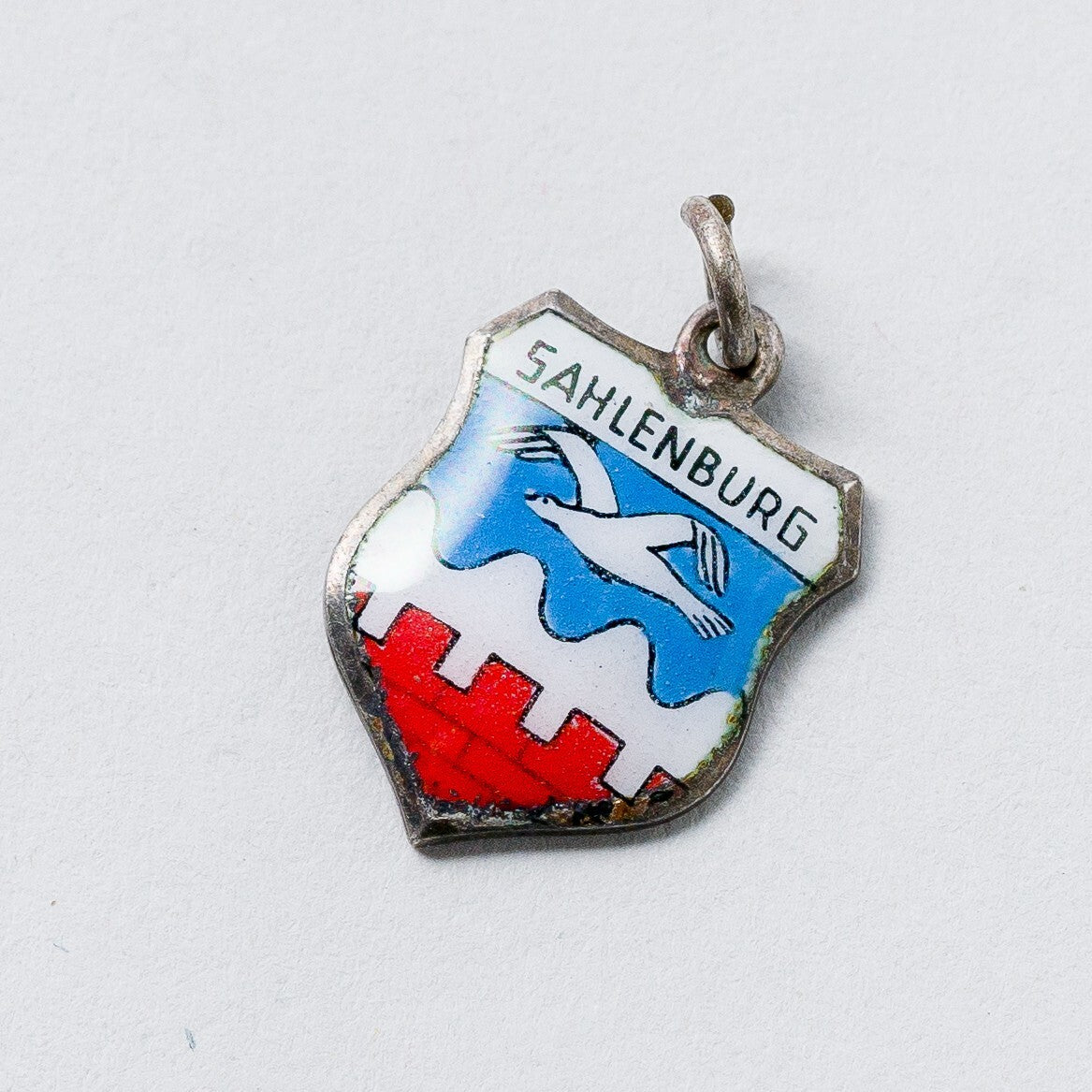 Anhänger 800 Silber Souvenir Anhänger Sahlenburg 1,5 cm 1 g0