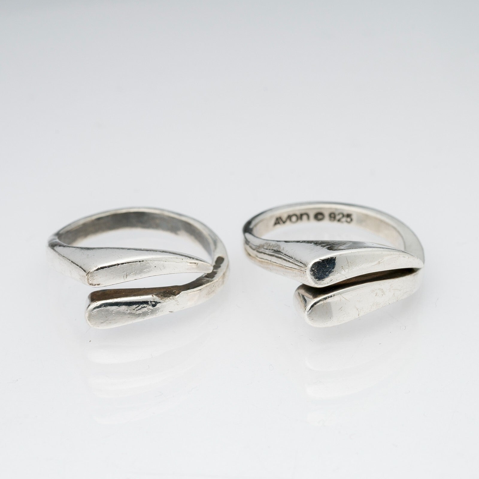 2 x Silberring "Avon" 925er Silber 11,68 g Größe ab 54 (17,2 mm Ø)3