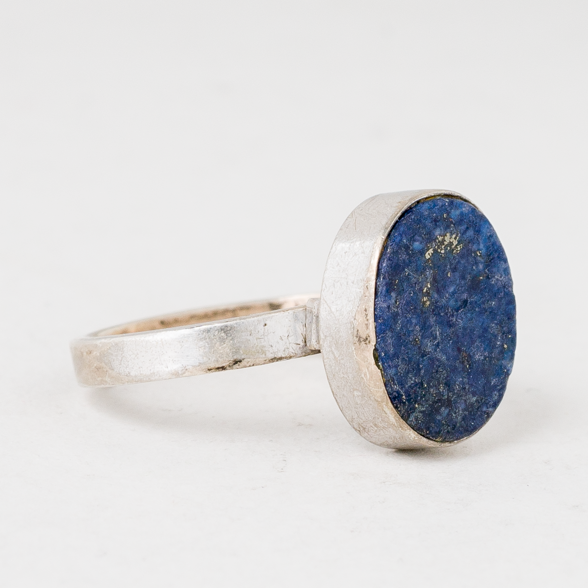 Ring Blauer Stein Silber 2,96 g Größe flexibel1