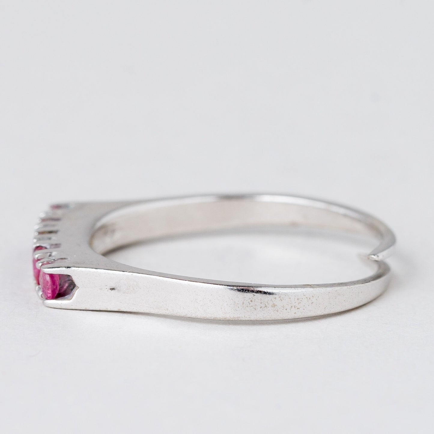 2 x Ring Blau und Rote Stein 4,61 g 835er Silber Größe flexibel ca. 605