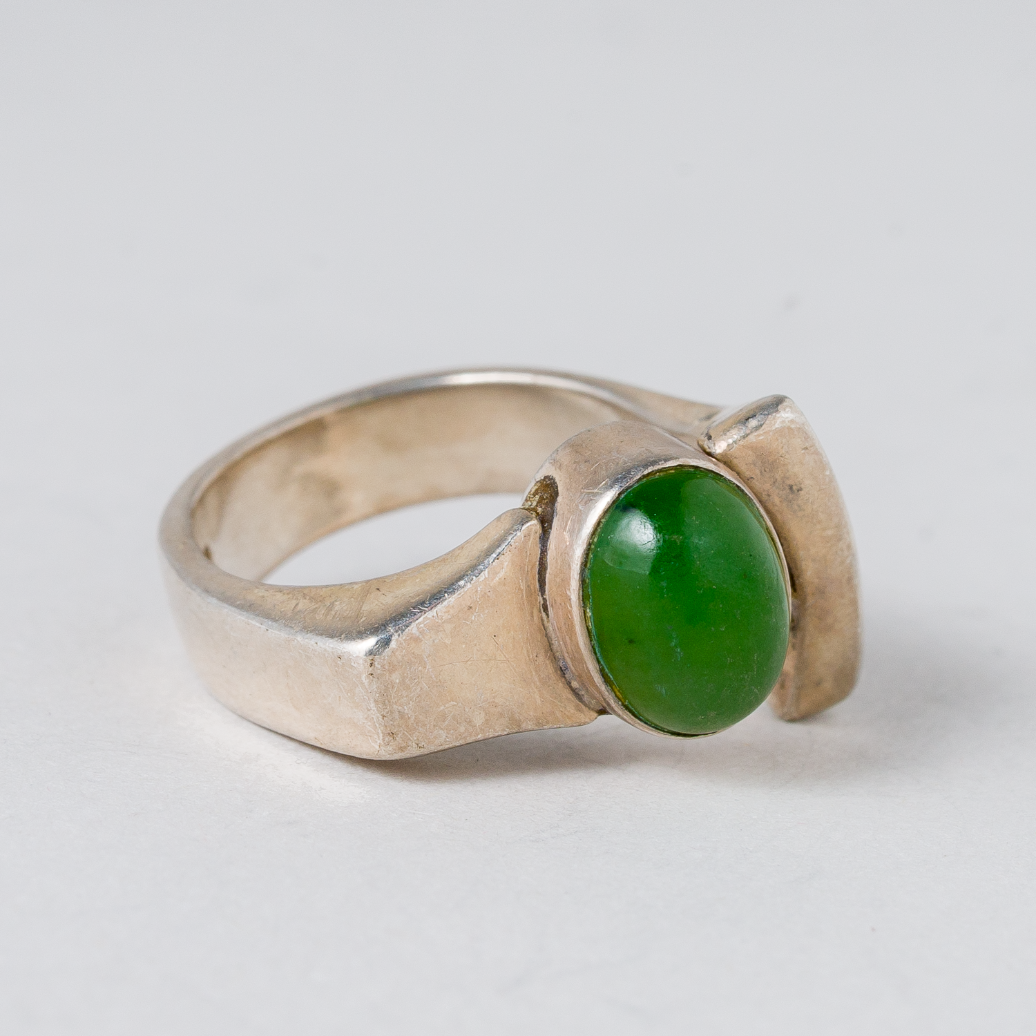 Ring Grüner Stein Silber 6,63 g Größe 52 (16,5 mm Ø)1