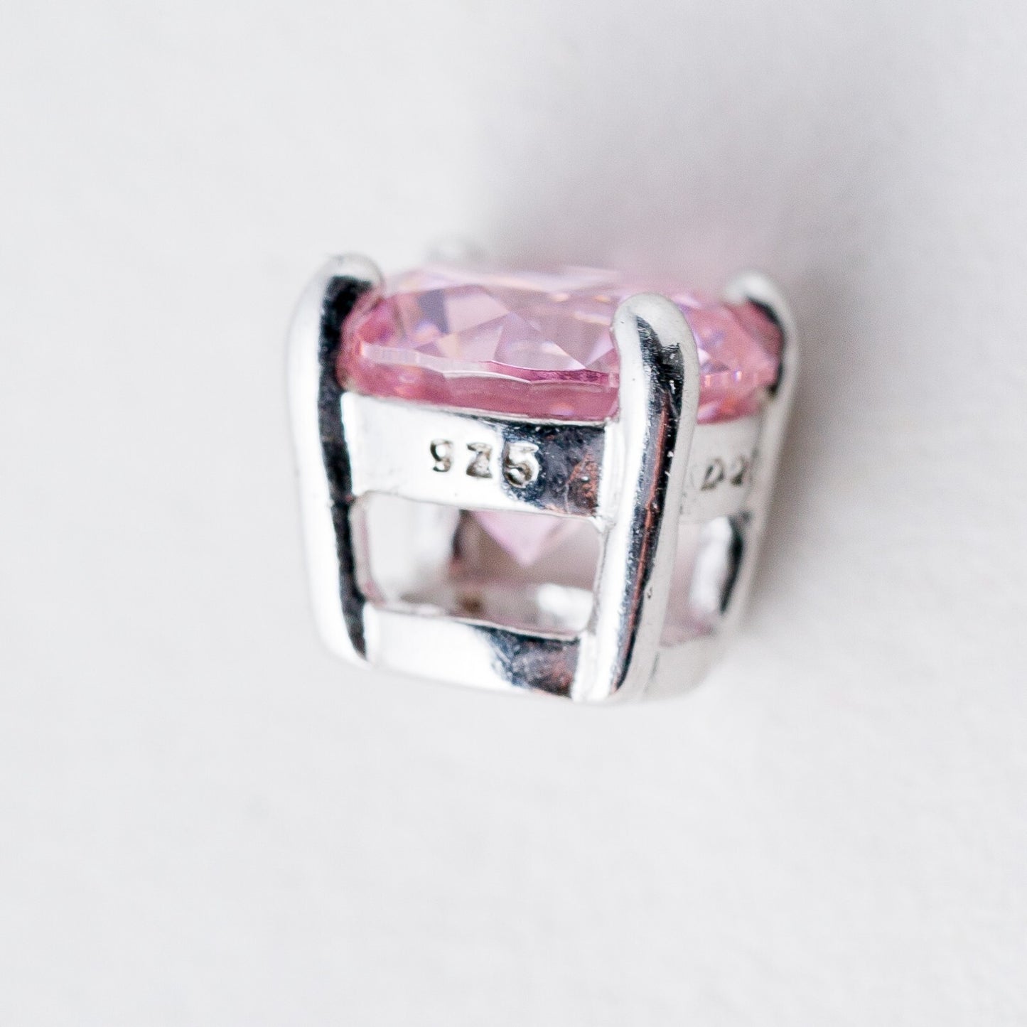 Anhänger Silber 925 Rosa Stein 0,7 cm 1,07 g3