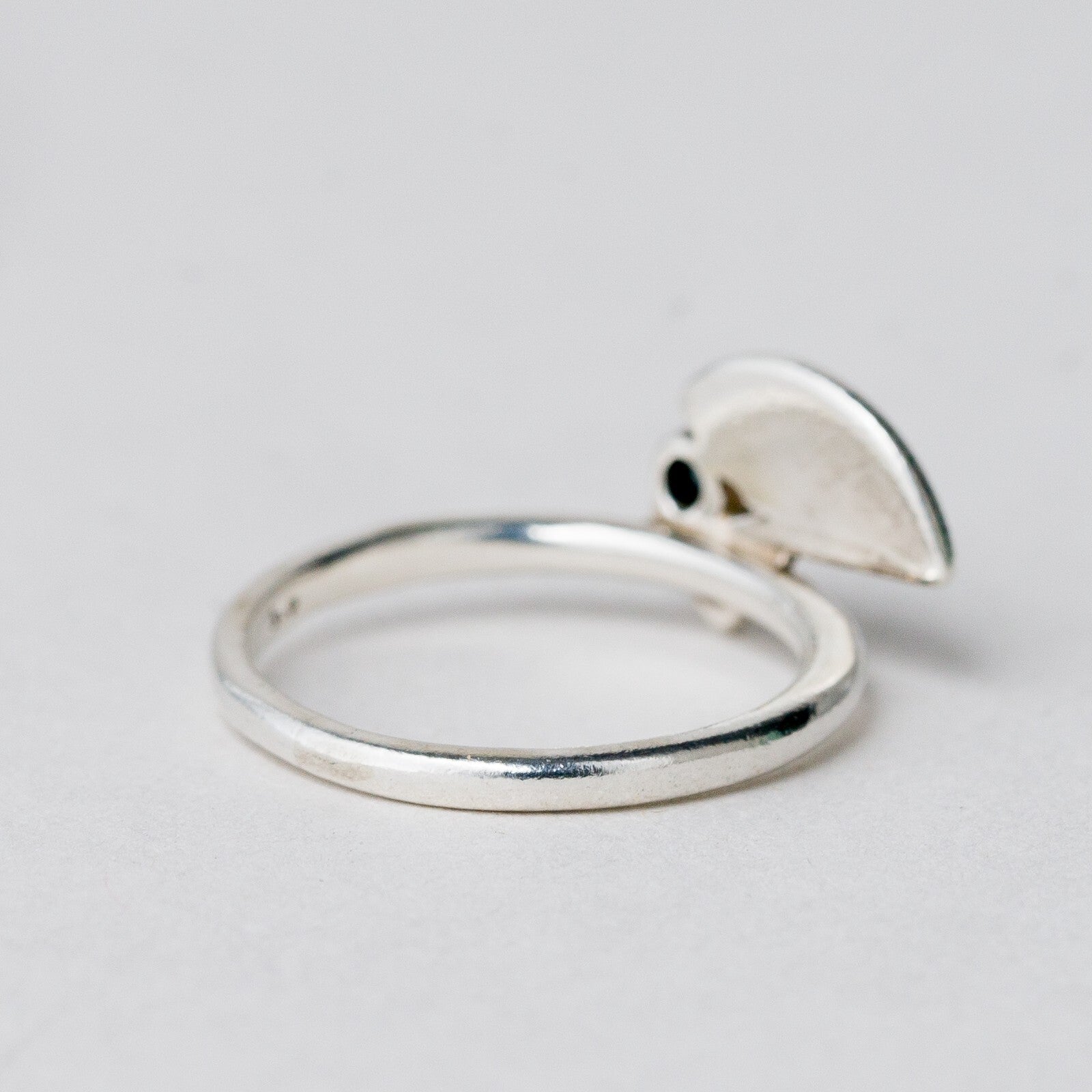 Silber Ring 835 Blauer Stein Größe 49 (15,6 mm Ø) 2,17 g3