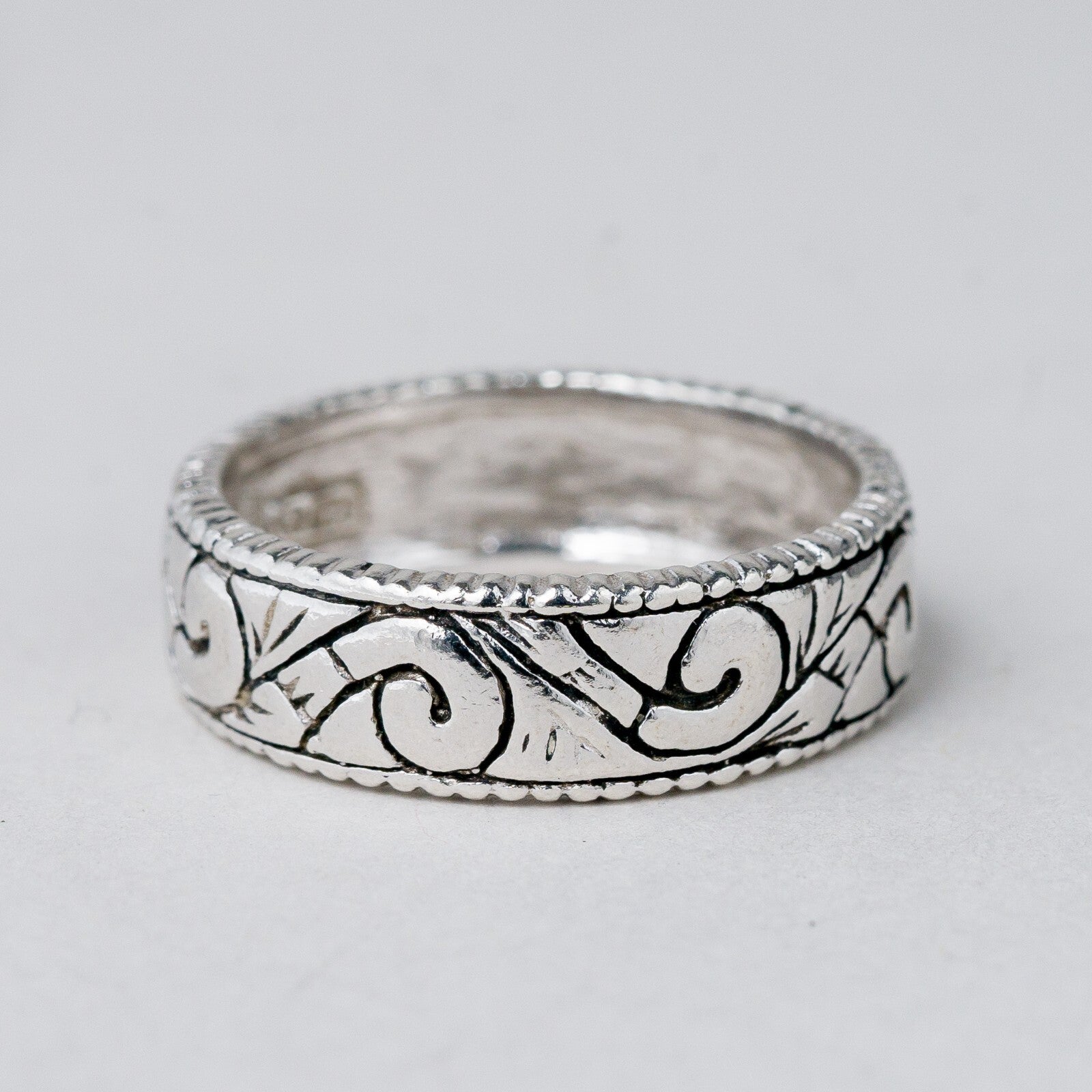 Silber Ring 925 Größe 59 (18,8 mm Ø) 5,32 g0