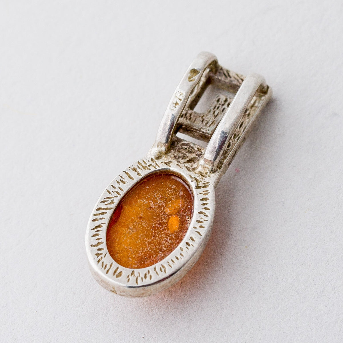 Anhänger Silber 925 Bernsteinimitat 2,3 cm 1,7 g4