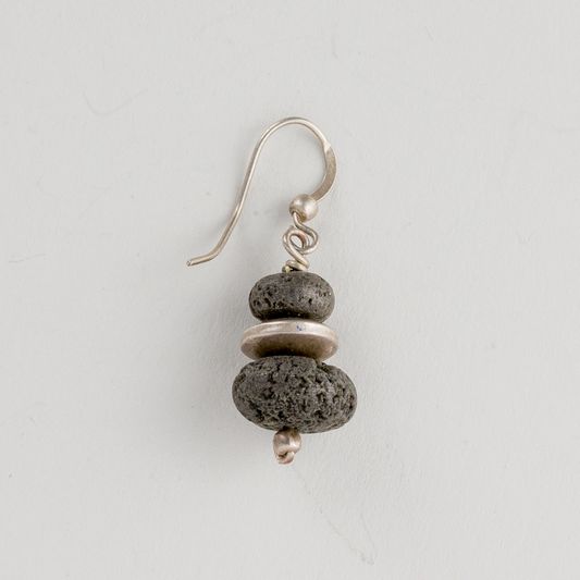 Silberohrring 925er Silber 3g Mit Stein 2,5 cm0