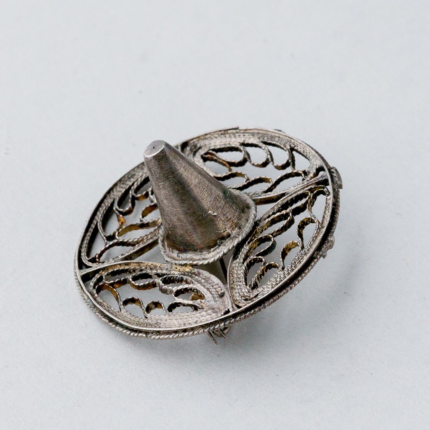 Silber Brosche Spange Sombrero 4,79 g2