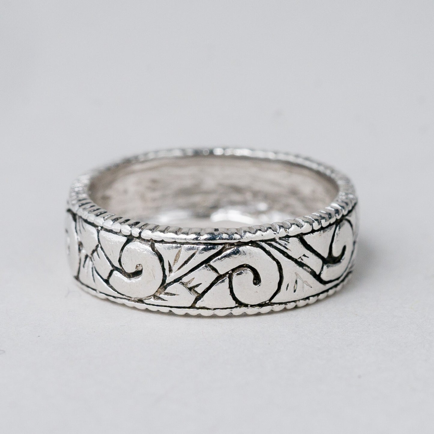 Silber Ring 925 Größe 59 (18,8 mm Ø) 5,32 g5