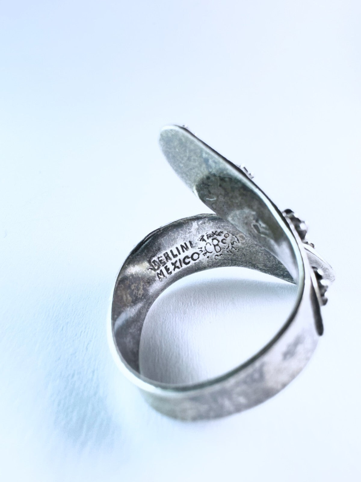 Silberring 925er Sterling Silber mit Blüten Größe 55 (17,5 mm Ø) 5,55 g4