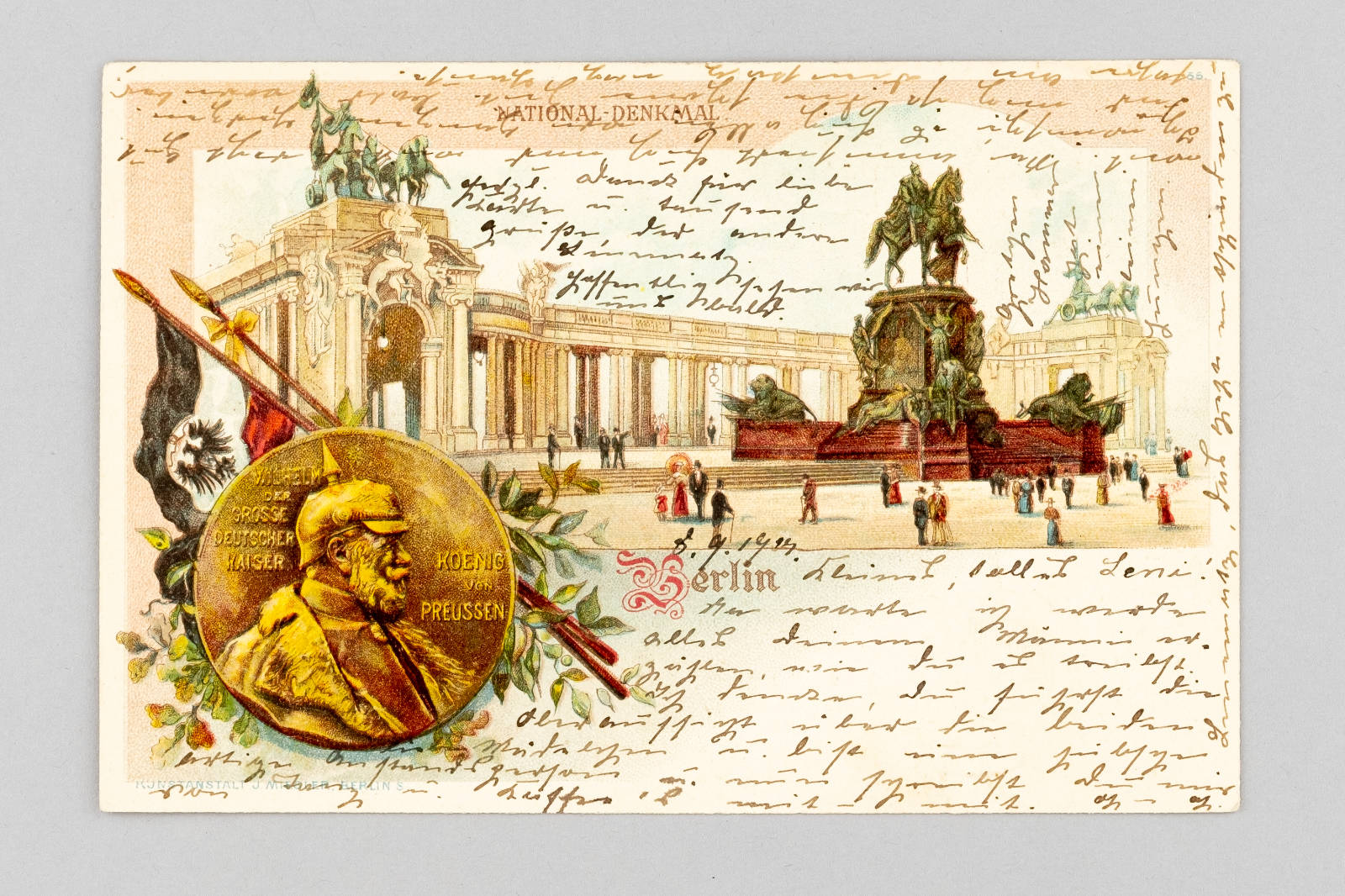 Ansichtskarte Gruss aus Berlin National-Denkmal / Wilhelm 19010