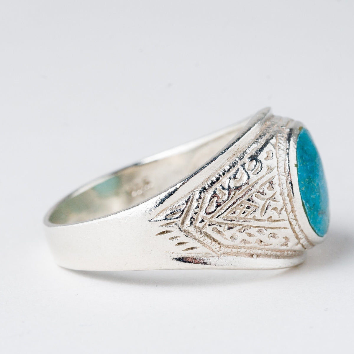 Silber Ring 925 Türkis Größe 64 (20,3 mm Ø) 5,8 g5
