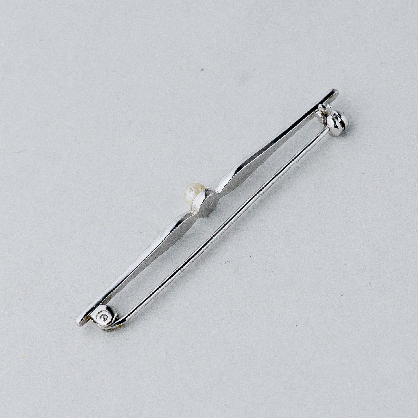 Silber Brosche Spange 835 Perle 2,79 g2