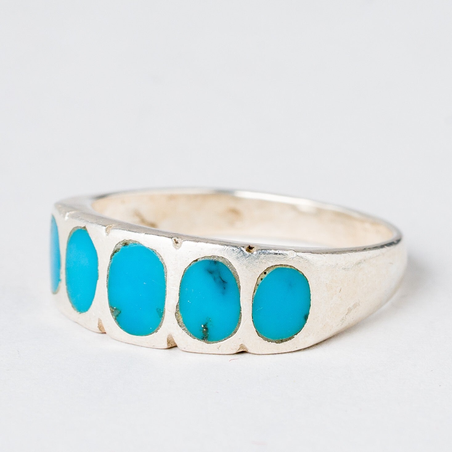 Silber Ring Türkis Größe 52 (16,5 mm Ø) 2,94 g0